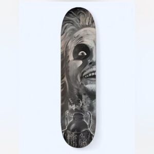 Beetlejuice Black and White Graphic Skateboard Deck or Wall Decal